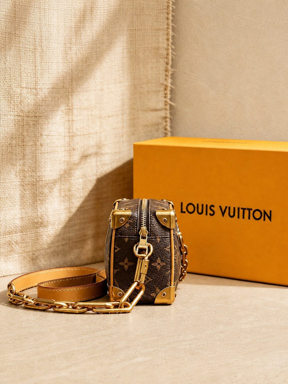 Louis Vuitton Monogram Canvas Chain Crossbody from Mini Soft Trunk Line - Picture 5 of 6